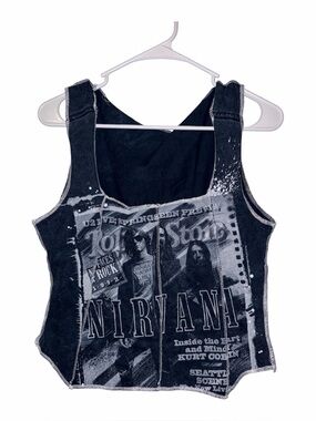 Nirvana One of a Kind Tank Size Small/Medium Unique Kurt Cobain 90s Grunge